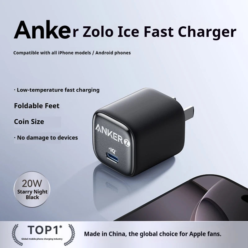 Anker 30w Pd Fast Charger Low Temperature Certified Usb C Power Adapter For Phone 16 Pro Max 15 Pro Max Charging Plug