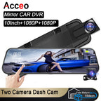 10 Inch Car DVR Car Touch Screen Driving Recorder Supports 1080P Front and Rear HD Night Vision Car Video Recorder