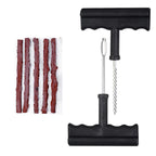 Car Tire Repair Tool Kit with Rubber Strips Tubeless Tyre Puncture Studding Plug Auto Motorcycle Truck Vacuum Tire Repair Tool