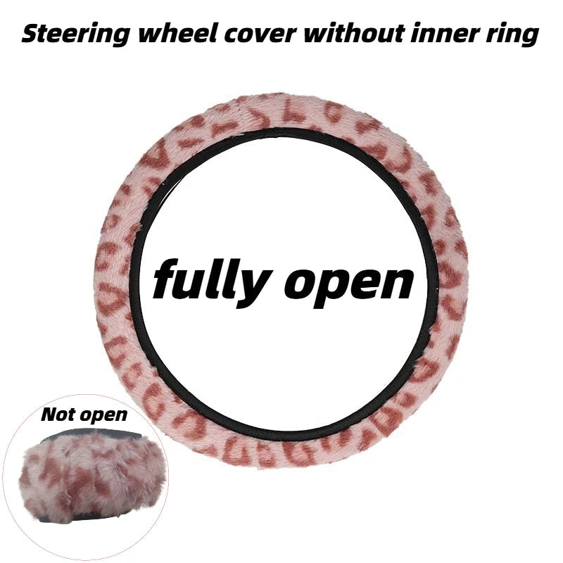 Car steering wheel cover plush warm car anti-slip handlebar cover winter antifreeze hand steering wheel cover CM World