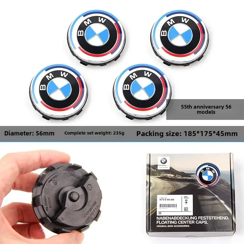 56/68mm BMW hub cover magnetic suspension hub center cover 1 3 5 7 series, 1x3x5x6 m2 m3 m4 m5 m6 automobile tire center logo. CM World