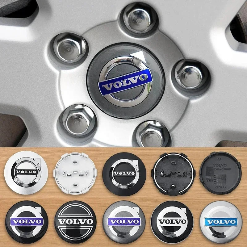 AA-4Pcs 64mm Volvo Car Wheel Hub Center Caps, Logo Emblem Wheel Rim Covers XC40 XC60 XC90 S60 S90 V50 V70 V60 Auto Accessories