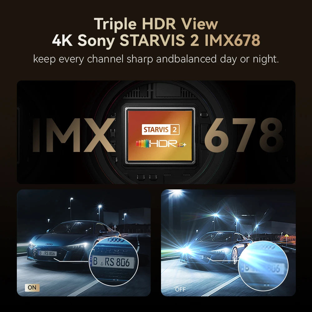 DDPAI New Z90Pro 4K+2K Front and Rear Car Dash Cam Dual HDR Sony Sensor ADAS Parking Mode WiFi 5G Car DVR Camera Video Recorder Car Mobile World