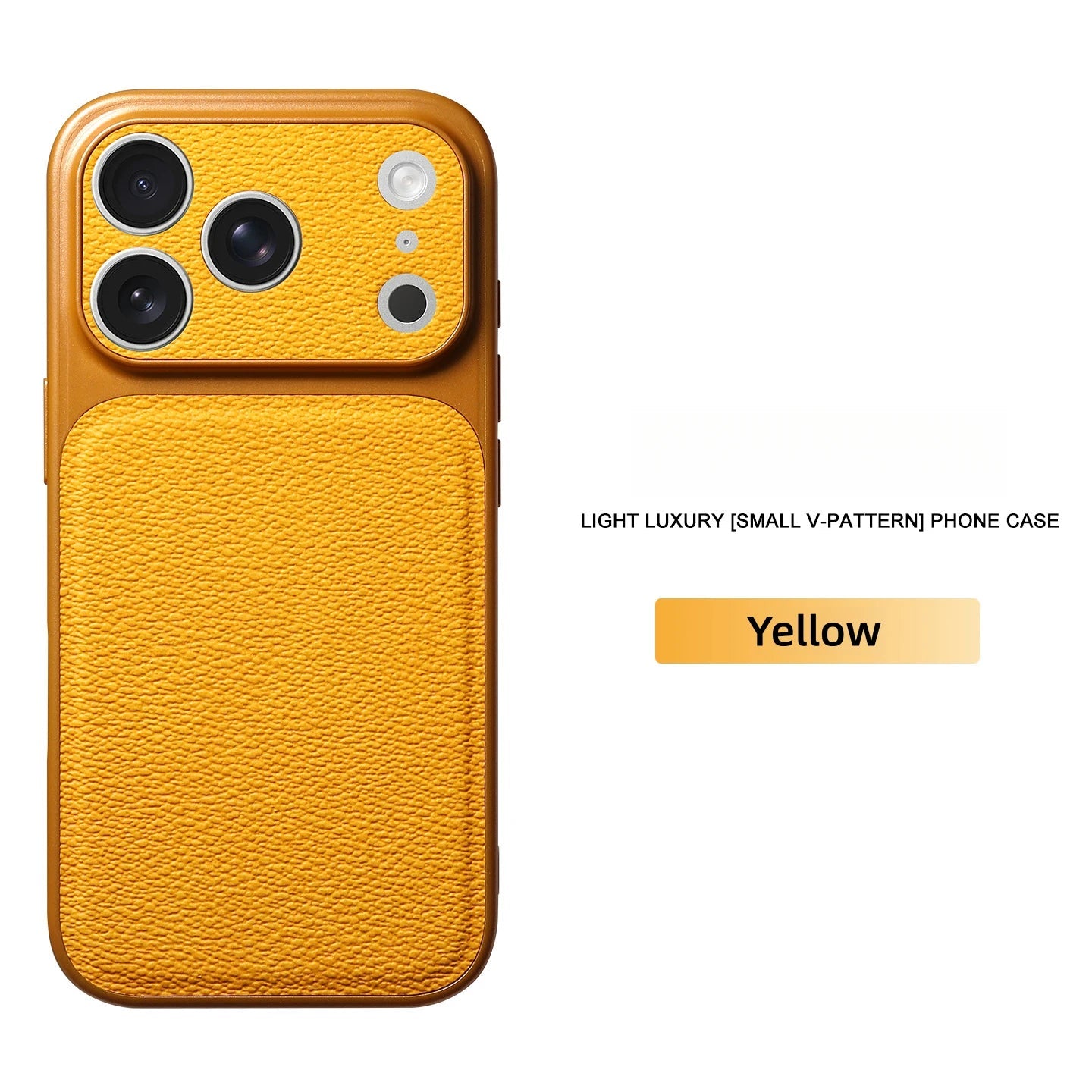 Solid Color Lychee Grain Leather Phone Case, Anti-Scratch & Shockproof Protective Cover for iPhone 17 Pro Max  16 15 14 13 Air Car Mobile World