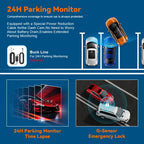 Kocam 4K Dashcam Car Dvr Dual 4K Dash Cam Support 4K Rear Camera WIFI GPS Night Vision 24H Parking Monitoring Black Box Car Mobile World
