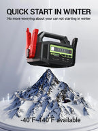 YESPER 12V/24V 6000A Car Jump Starter: 36400mAh Power Station + 3-Mode LED, for Gas/Diesel Engines, Cars to Boats, -40°C~60°C