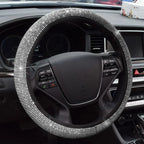 37/38cm Car Steering Wheel Cover Universal Bling Diamond Rhinestones Elasticity Interior Car Accessories for Four Seasons CM World