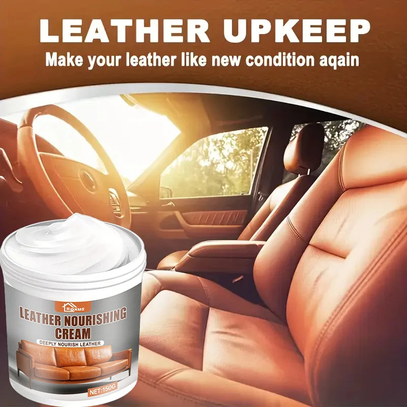 Multifunctional Leather Care Maintenance Oil Cleaning Cream for Car Interior Leather Seat Sofa Bag Shoes Jacket Care Polishing CM World