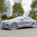 Universal Car Shield Cover PE Transparent Covers With Elastic Band Rain Dust Resistant Scratch-Proof Full Car Protective Shield CM World