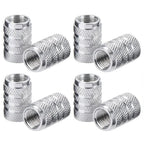 4Pcs Car Tire Valve Stems Cap Knurling Style Tire Valve Cap Aluminum Tire Wheel Stem Air Valve Cap Car Universal Accessories