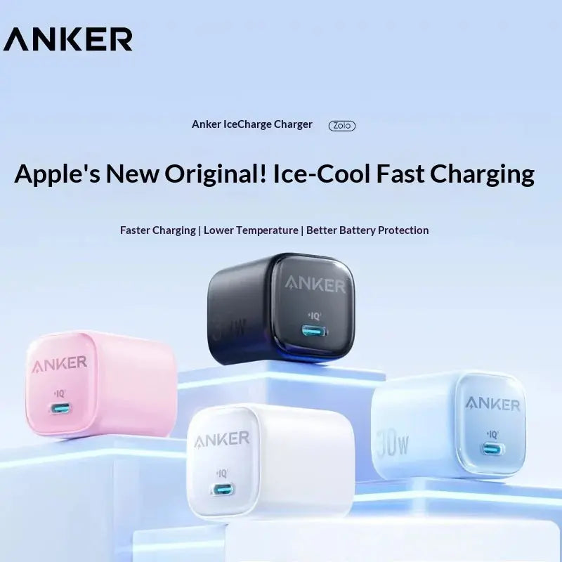 Anker 30w Pd Fast Charger Low Temperature Certified Usb C Power Adapter For Phone 16 Pro Max 15 Pro Max Charging Plug Car Mobile World