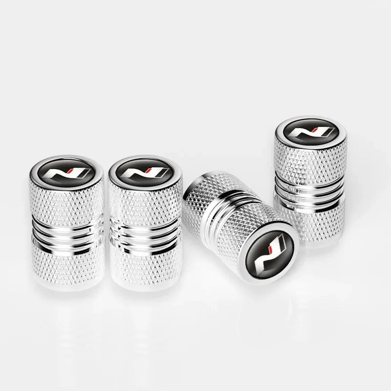4 Pack Aluminum Alloy Car Wheel Tire Valve Cap Stem Cover for Hyundai i10 i20 i30 NLine Sonata Tucson Azera Elantra Veloster Kon