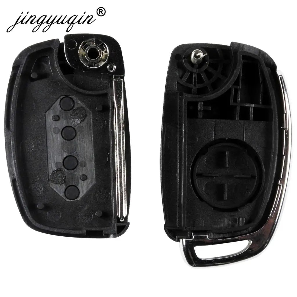 10pcs Shell Flip Remote Key Case Fob 4 Button For Hyundai Mistra Santa Fe Sonata Tucson Accent I30 I40 IX45 TOY40/TOY20R/HYN14 CM World