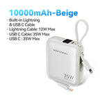 Vention 10000mAh Power Bank Fast Charging PD 35W Portable Mini PowerBank for iPhone 17 16 15 Xiaomi External Battery Charger Car Mobile World