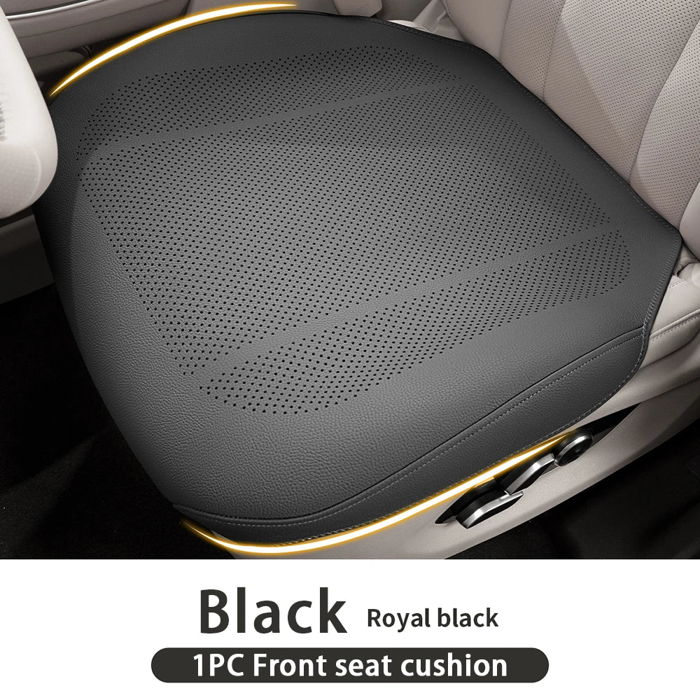 Universal Car Seat Cushion Leather Breathable Hole Summer Car Interior Car Seat Cover Four Seasons Automotive Parts
