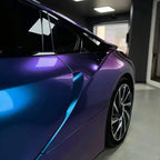 Sparkle Metallic Chameleon Vinyl Wrap Film Roll Purple to Blue Adhesive Decal Vehicle Car Wrapping Car Mobile World