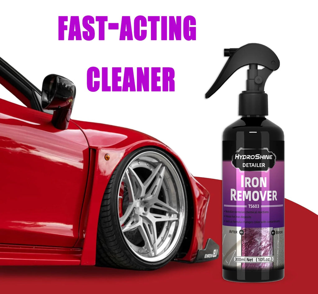Hydroshine Iron Remover Car Detailing Fallout Spray Decontamination Kit Rust Remover Spray for Brake Rim Metal Surface Particles CM World