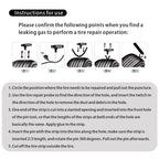 Car Tire Repair Tool Kit with Rubber Strips Tubeless Tyre Puncture Studding Plug Set Motorcycle Truck Vacuum Tire Repair Tool