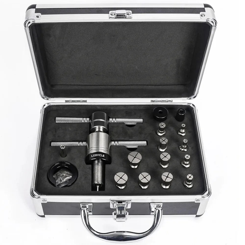 LEBYCLE Hub Bearing Removal Tool for MTB/Road Bike Front/Rear Wheels, Bicycle Hub Base Repair Tool with Durable Alloy Adapters CM World