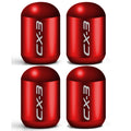 4Pcs Aluminum Car Tire Valve Caps For Mazda CX‑3 Logo Anti‑Leak Rust Proof Tyre Valve Stem Cover SUV Wheel Exterior Decoration