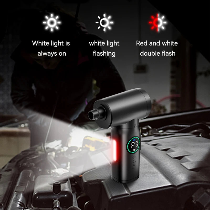 Portable 7500mAh Wireless Air Duster Dust Blowing Gun 2 in 1 Air Blower And Vacuum Cleaner Cordless Duster Blowers Car Cleaning CM World