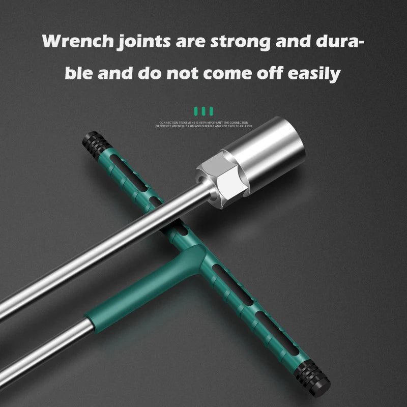 6-19mm T Socket Torque Wrench Rubber Handle Hex Key Mechanics's Driver Repair Socket Set Car Mechanical Workshop Tool Hand Tools
