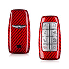 For 8 6 4 Button Genesis Key Cover Carbon Fiber Key Shell For Hyundai Genesis GV70 GV80 GV90 Key Case with Keychain Accessories CM World