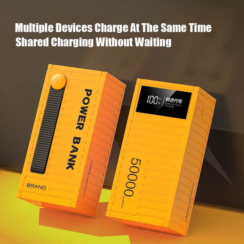 50000mAh Large Capacity Portable Charging Power Bank With 6 Interfaces Supporting 120W Fast Charging Suitable For IPhone Samsung Car Mobile World