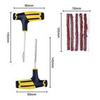 Car Tire Repair Kit Studding Tool with Rubber Strips Tool Puncture Plug Tool Set Glue Free Auto Motorcycle Repair Tire Film Nail CM World