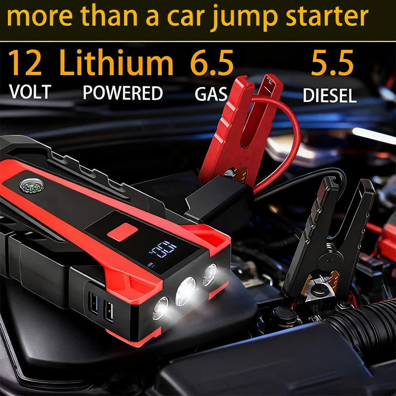 Rscrola Power Bank 3000A Jump Starter Portable Charger Car Booster 12V Auto Starting Device Emergency Car Battery Starter