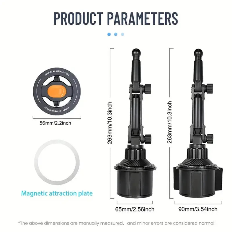 Magnetic Car Phone Holder Water Cup Install 360° Rotation for iPhone 16 15 14 13 12 Samsung Xiaomi CM World