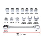 15-piece set of car engine belt adjustable wrench pulley disassembly idler wheel tensioning special auto repair tools