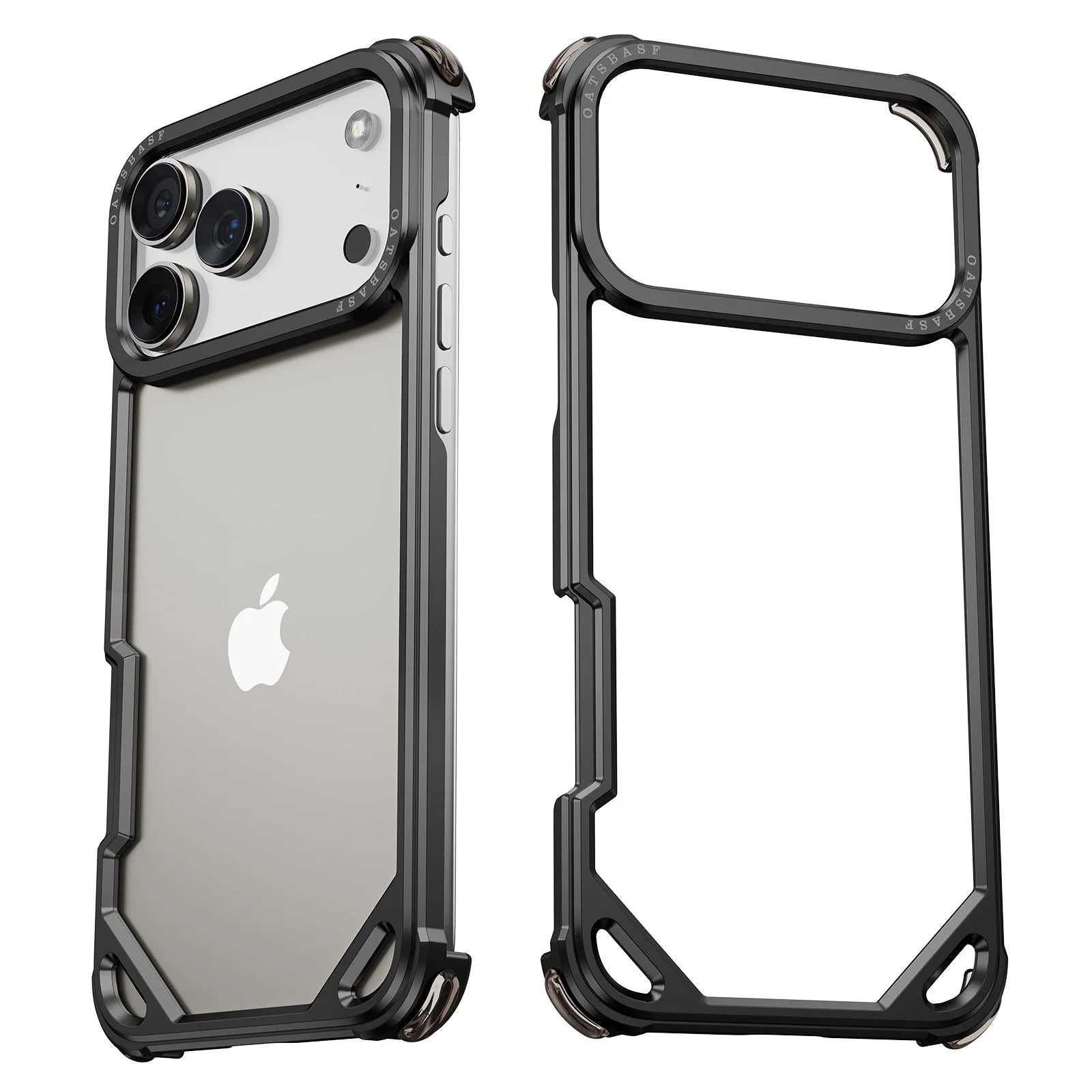 Eary for iPhone 17 Pro Max Air Phone Case Aluminum Alloy Metal Frameless Shell for Magsafe Minimalist Anti-Drop Protective Cover Car Mobile World