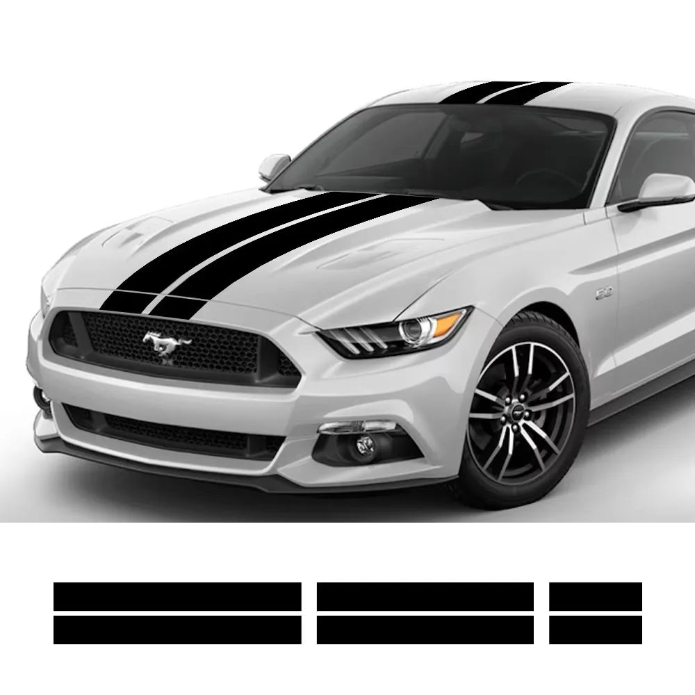 Car Stickers Auto Hood Bonent Roof Tail Decor Decal Graphics Stripes Kit Vinyl Tuning Cover For Ford Mustang GT500 GT350 GT