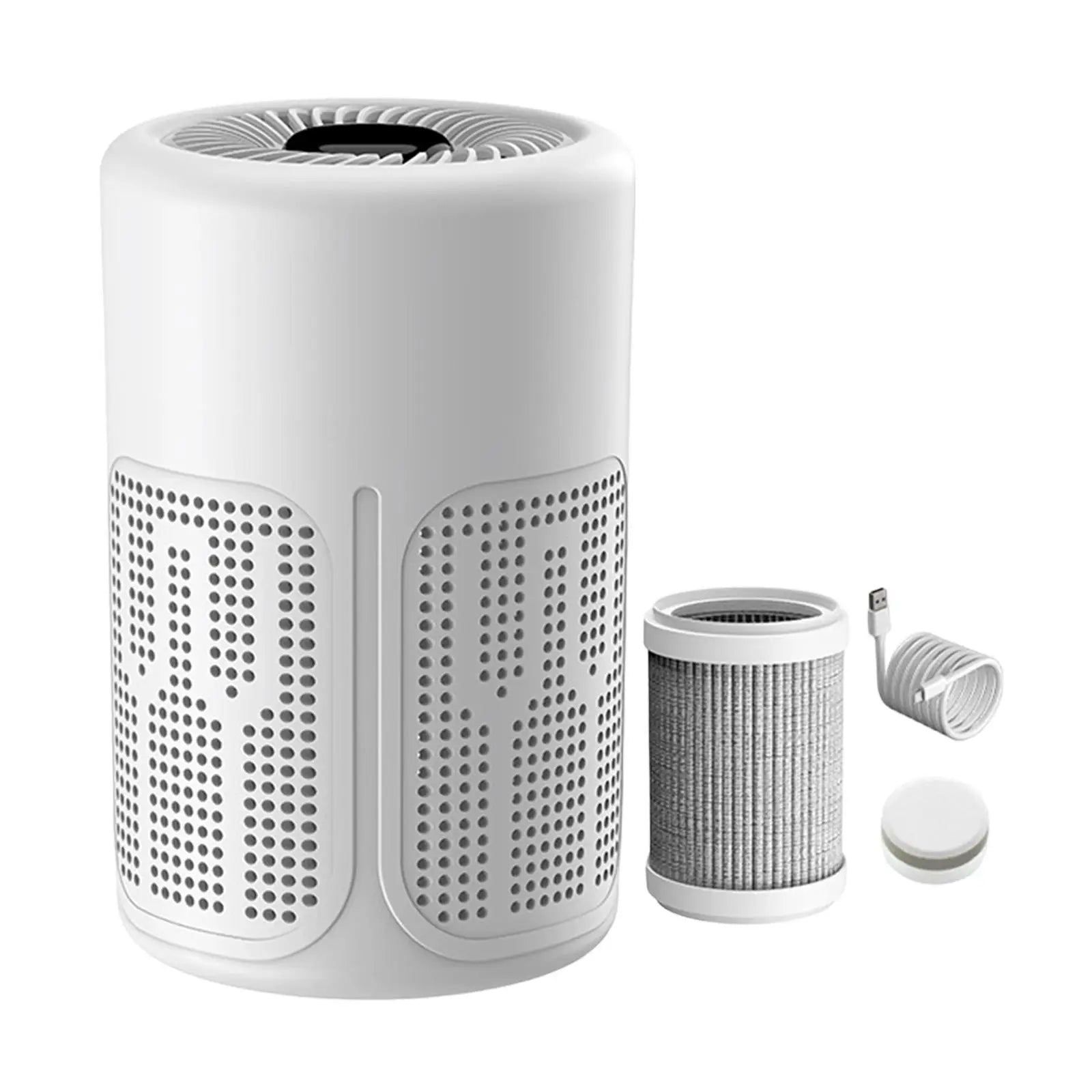 Automatic Air Purifier with Dust Sensor Quiet Operation for Whole Room Office Car Air Cleaning Car Mobile World