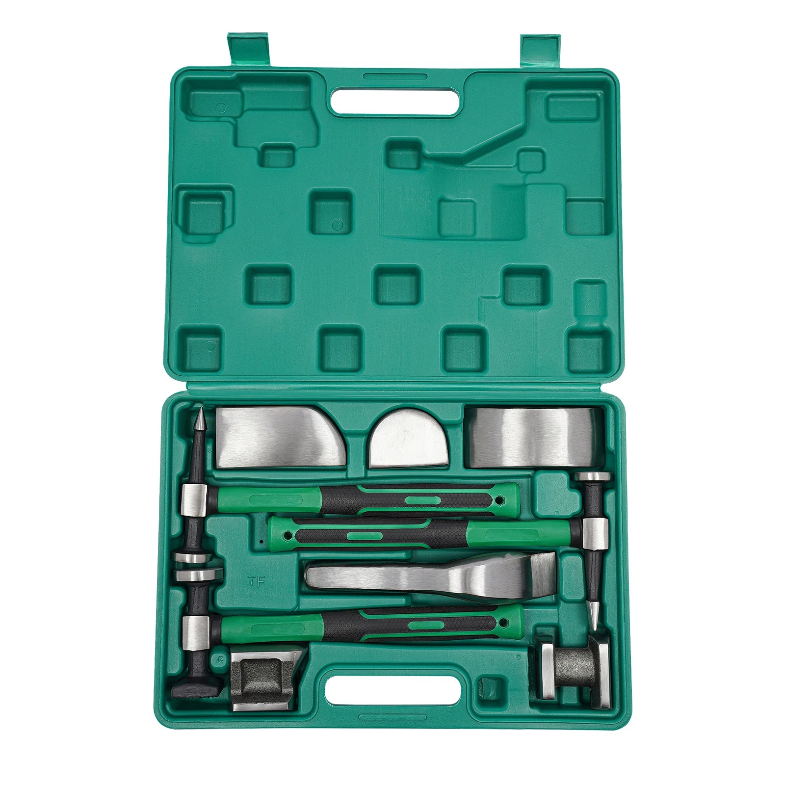 9 PCS Auto Body Steel Manual Repair Tool Kit,Dent Repair Kit,sheet metal hammer,Sheet Metal Lining Irons CM World