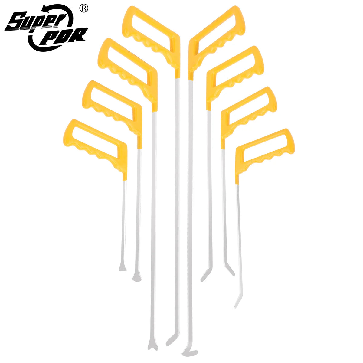 Super PDR Pry Bar Dent Removal Tool Spring Steel Auto Body Repair Kit Professional Car Crowbar Tool Paintless Dent Remover Tools