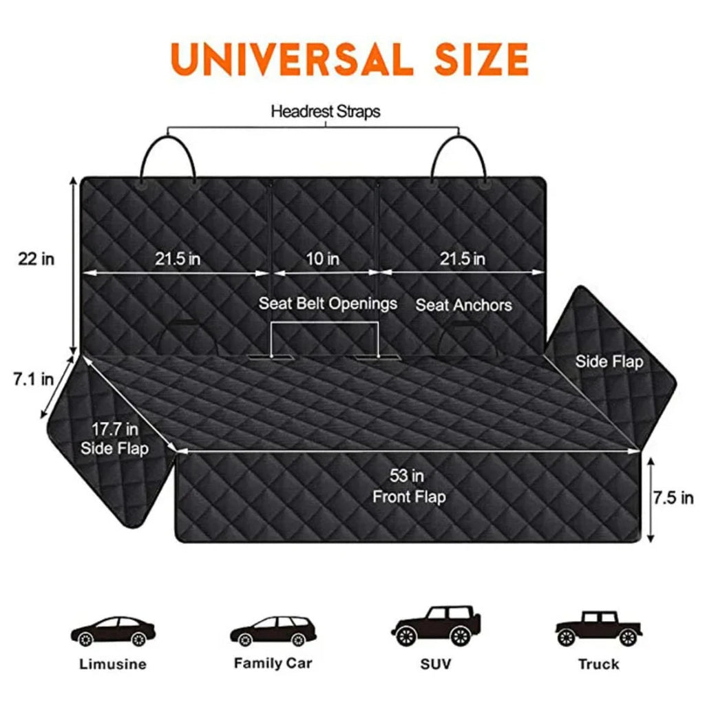 Dog Car Seat Cover Pet Travel Carrier Mattress Waterproof Dog Car Seat Protector With Middle Seat Armrest For Dogs Car Mobile World