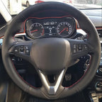 Car Steering Wheel Cover For Opel Astra (K) Corsa (E) CrosslandX GrandlandX Insignia Customized Steering Wrap Microfiber Leather CM World