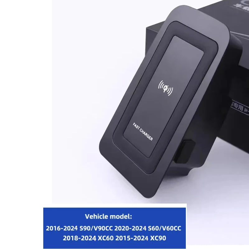 Car wireless charger phone charger charging holder for Volvo XC90 S90 V90 XC60 S60 V60 C60 2018-2021 accessories CM World