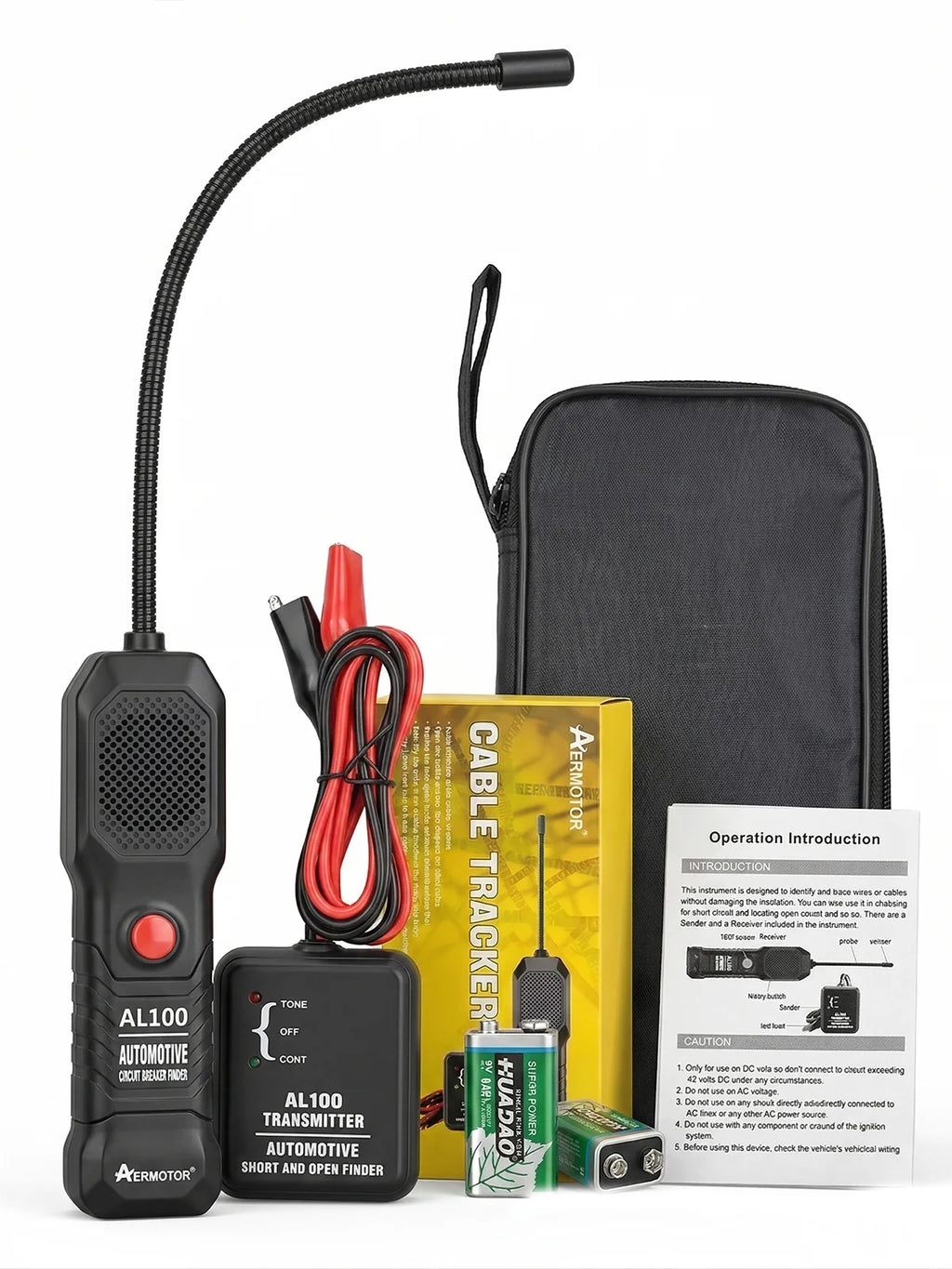 AERMOTOR AL100 Automotive Short Circuit Detector Open Finder Car Repair Tool for Circuit Test Tracking Cables