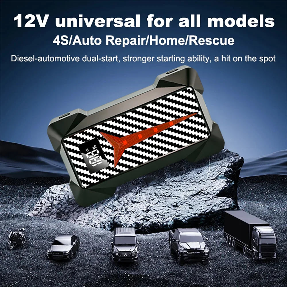 Car Jump Starter Car Booster Device Charger Battery Less Portable Car Starting for Emergency Device Jump Start