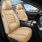 Luxurious PU leather car seat cover, 3D wing & fixed lumbar support - Soft, comfortable and durable, suitable for most Car CM World