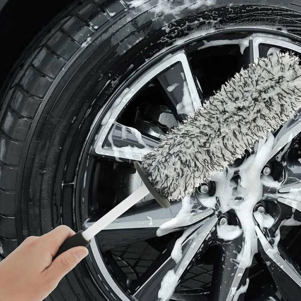Car Wash Super Brush With Long Handle Easy To Cleaning Dust Removal Rims Spokes Wheel Barrel Car Protection Tools Accessories