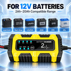 ZNLYRION Automatic 12V 2A Smart Battery Charger 3 Modes LED Power Display Portable Car Motorcycle Battery Charging Device