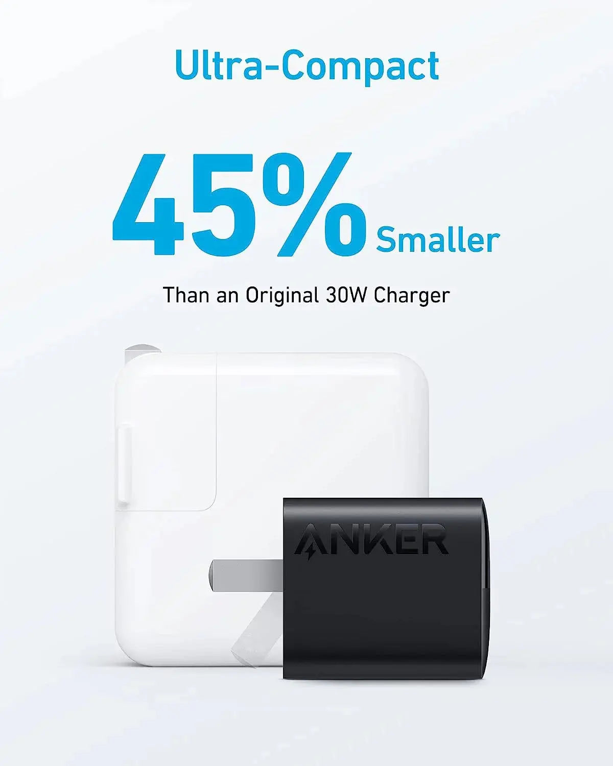 Anker 323 Charger 33W USB C A Fast Charging PIQ 3.0 Foldable PPS Compact Foldable Charger for iPhone and Galaxy Android Series Car Mobile World