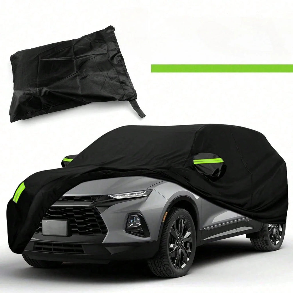 SUV Car Cover All-Weather Shield | Snow/Sun/UV/Dust Proof With Reflective Strips & Wind Straps,Heavy Duty Outdoor Protection Car Mobile World