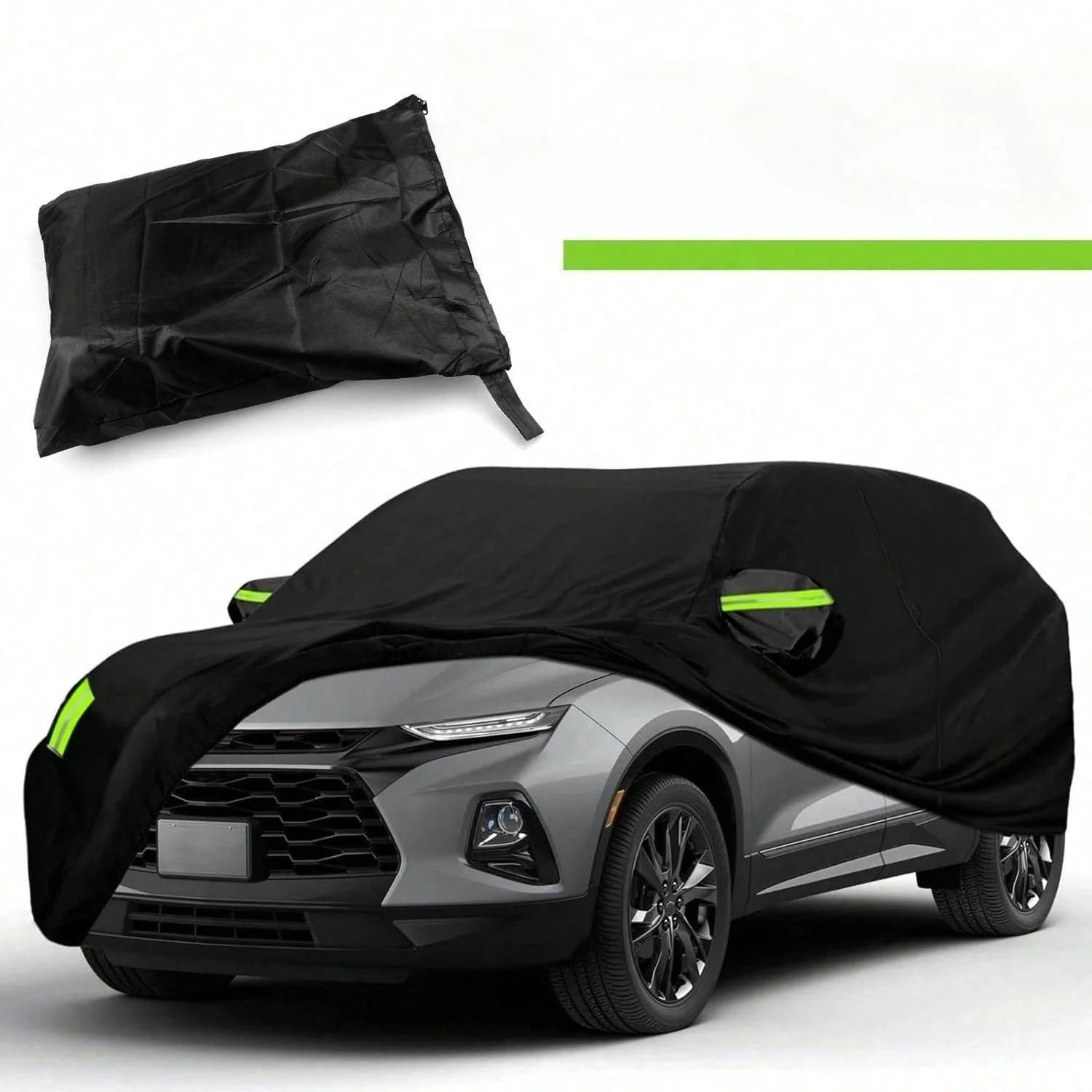 SUV Car Cover All-Weather Shield | Snow/Sun/UV/Dust Proof With Reflective Strips & Wind Straps,Heavy Duty Outdoor Protection Car Mobile World