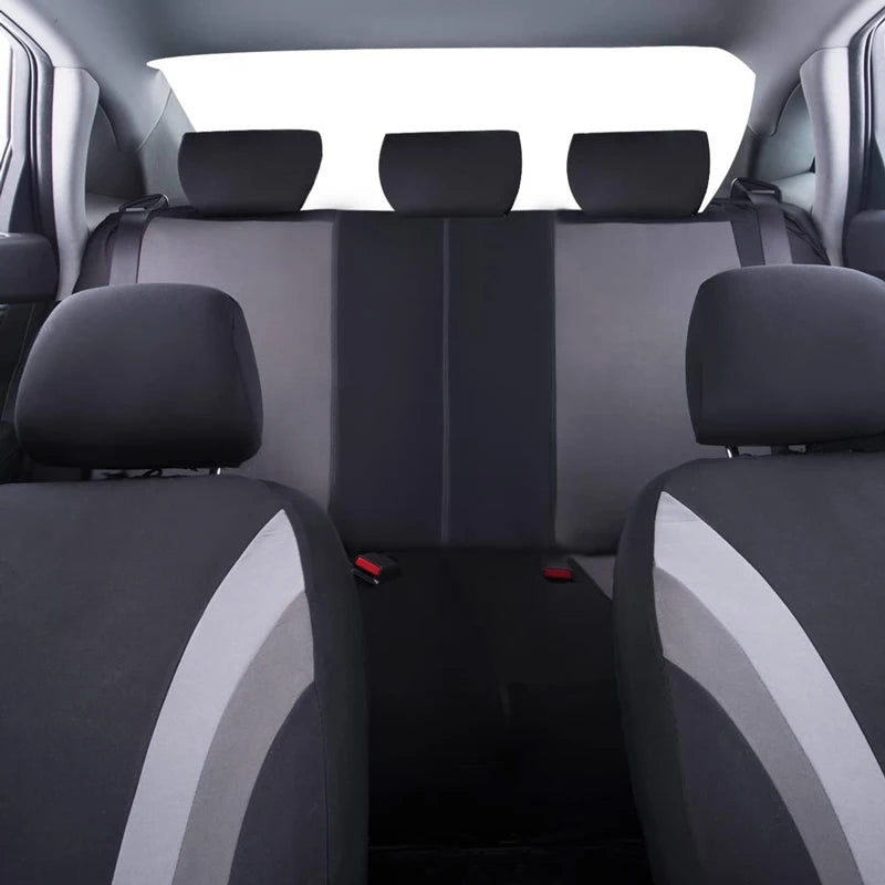 Polyester Fabric Car Seat Covers Rear Seat Backest With 3 Zipper Can Split Universal Size Seat Covers Fit For Most Car SUV Truck