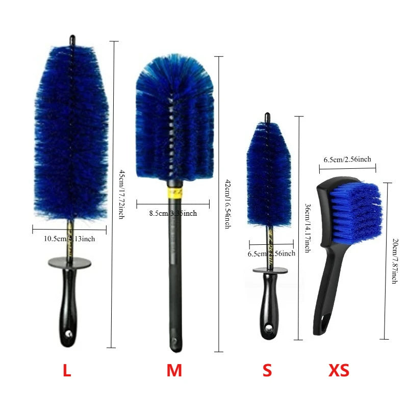 1/4PCS motorcycle and car cleaning tool multifunctional cleaning tire cleaning detail brush car wash brush finefiber